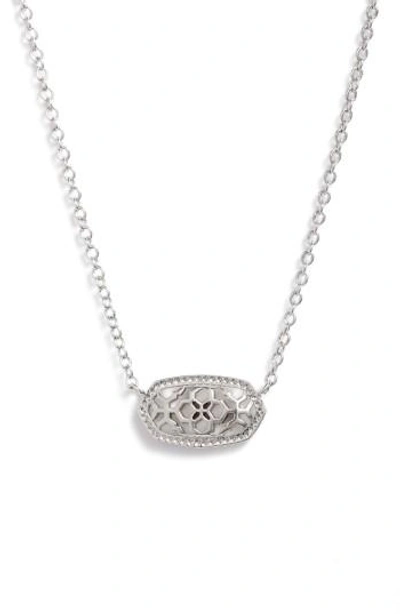 Shop Kendra Scott Elisa Filigree Pendant Necklace In Silver