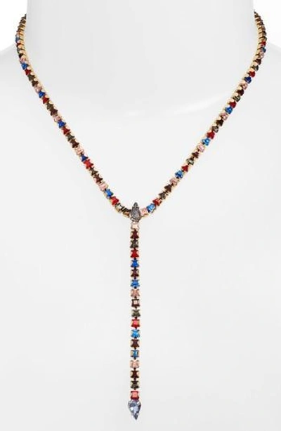 Shop Rebecca Minkoff Clara Y-necklace In Bright Multi/ Gold
