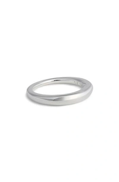 Shop All Blues Small Snake Polished Silver Ring In Ps Polished Silver