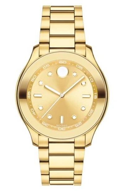 Shop Movado 'bold' Bracelet Watch, 38mm In Gold