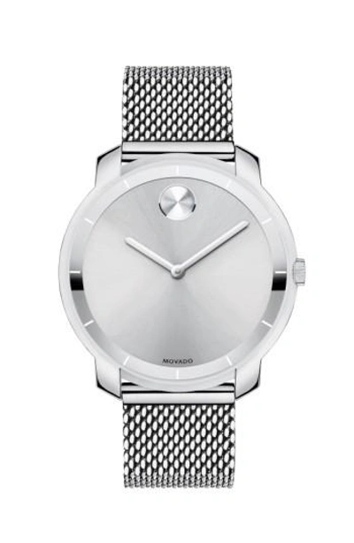 Shop Movado 'bold' Mesh Strap Watch, 36mm In Silver