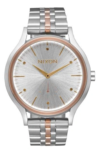 Shop Nixon Sala Bracelet Watch, 38mm In Silver / Gold / Rose Gold