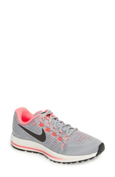 Nike Women's Air Zoom Vomero 12 Running Shoes, Grey In Grey/ Blk/ Platnm/  Hot Punch | ModeSens
