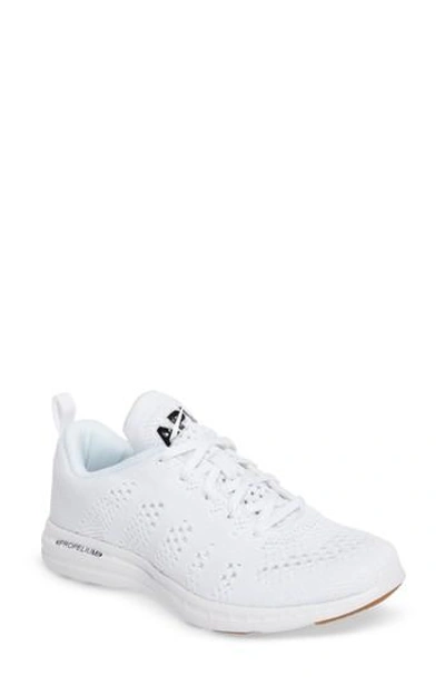 Shop Apl Athletic Propulsion Labs 'techloom Pro' Running Shoe In White/ Black/ Gum