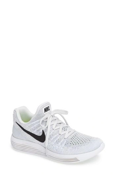 Shop Nike Lunarepic Low Flyknit 2 Running Shoe In White/ Black/ Platinum/ Grey