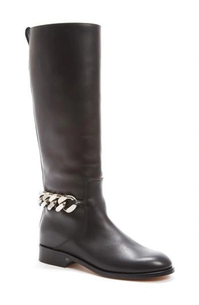 Shop Givenchy Chain Tall Boot In Black