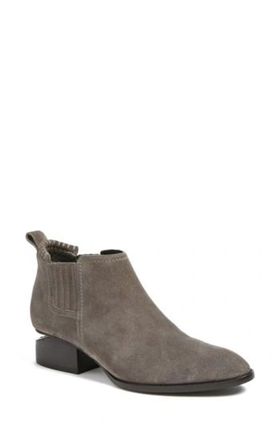 Shop Alexander Wang Kori Chelsea Boot In Grey Suede