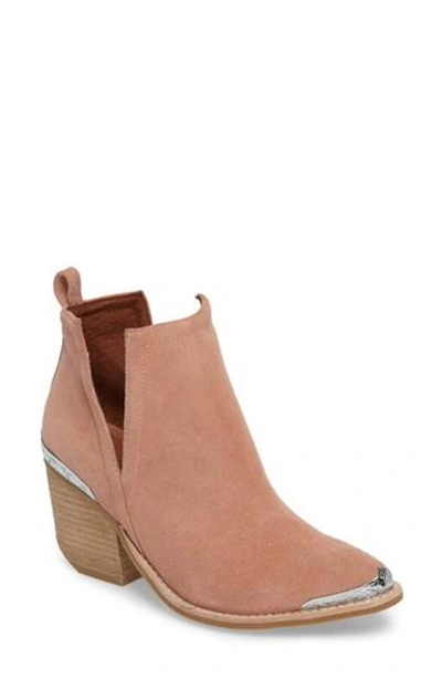 Shop Jeffrey Campbell Cromwell Cutout Western Boot In Blush Suede