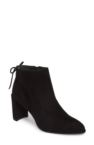 Shop Stuart Weitzman Lofty Bootie In Black Suede