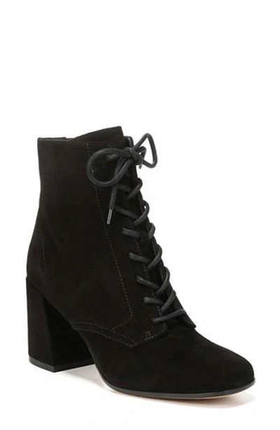 Shop Vince Halle Flare Heel Bootie In Black