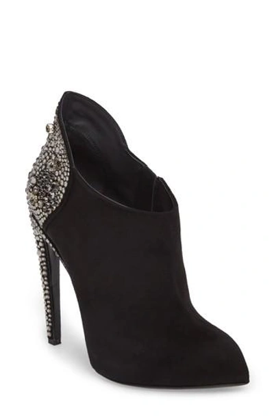 Shop Giuseppe Zanotti Giuseppe For Jennifer Lopez Crystal Heel Bootie In Black