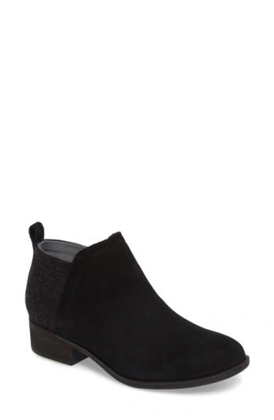 Shop Toms Deia Zip Bootie In Black/ Black Suede