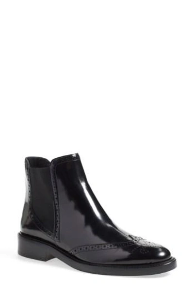 Shop Burberry 'bactonul' Chelsea Boot In Black Calf Leather