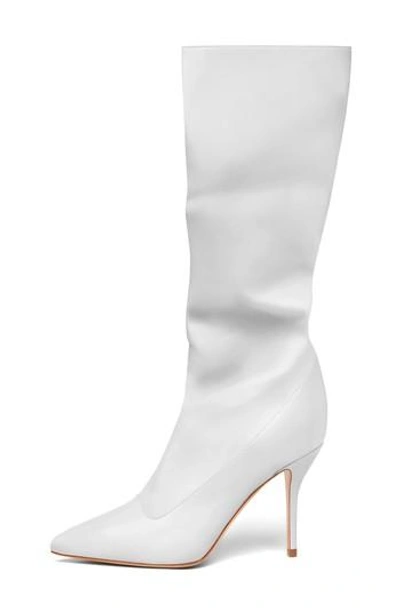 Shop Paul Andrew Ciondolare Slouchy Boot In White Leather