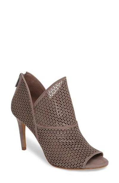 Shop Vince Camuto Vatena Bootie In Mesa Taupe Nubuck Leather