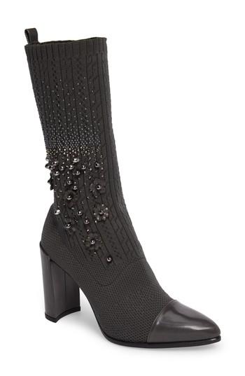 Stuart Weitzman Sockhop Embellished Boot In Black | ModeSens