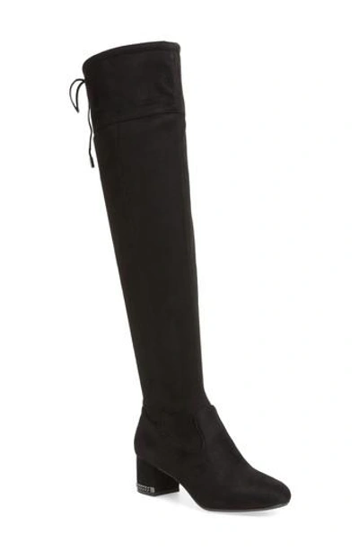Shop Michael Michael Kors Jamie Over The Knee Boot In Black Suede
