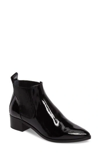 Shop Dolce Vita Macie Pointy Toe Chelsea Bootie In Black Patent