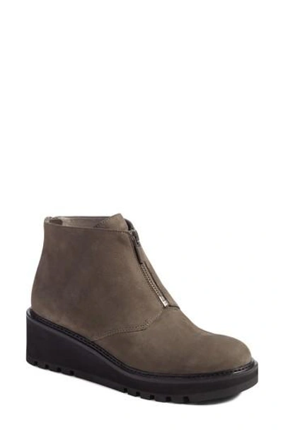 Shop Eileen Fisher Casey Bootie In Graphite Nubuck