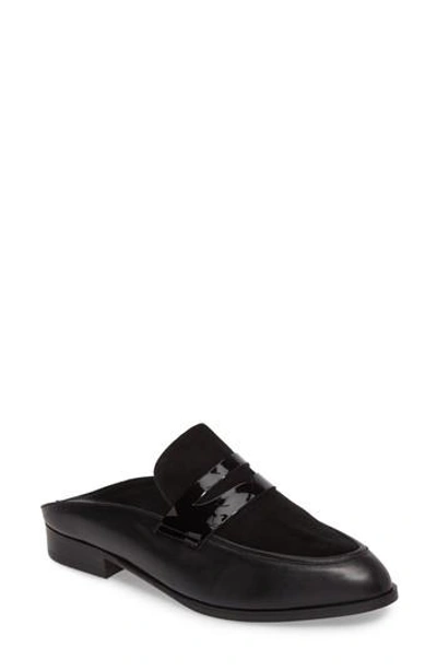 Shop Robert Clergerie Allan Loafer Mule In Black Suede