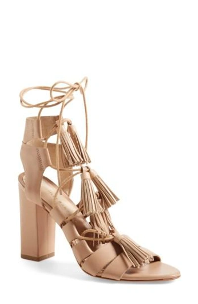 Shop Loeffler Randall Luz Tassel Sandal In Wheat Vachetta