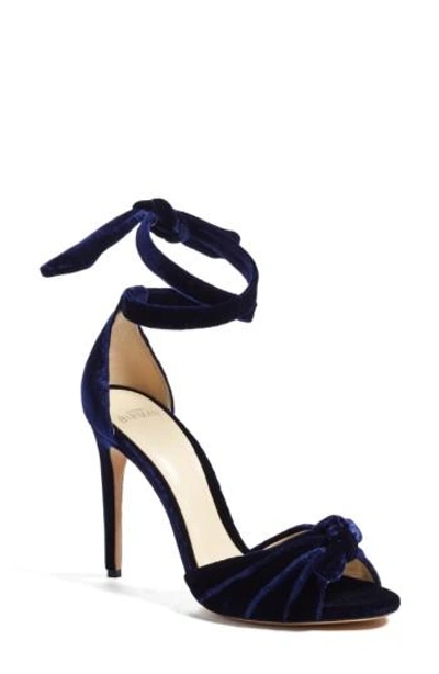 Shop Alexandre Birman 'new Clarita' D'orsay Sandal In Blue Velvet