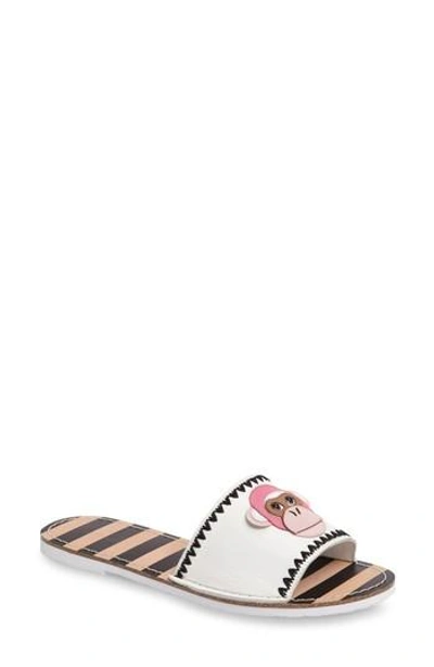 Shop Kate Spade Inyo Slide Sandal In White Vacchetta