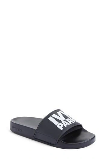 Shop Ivy Park Neoprene Lined Logo Slide Sandal In Black