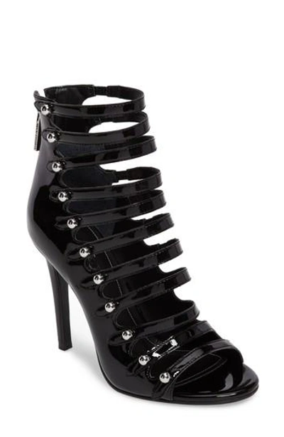 Shop Kendall + Kylie Giaa Strappy Sandal In Black Patent Leather