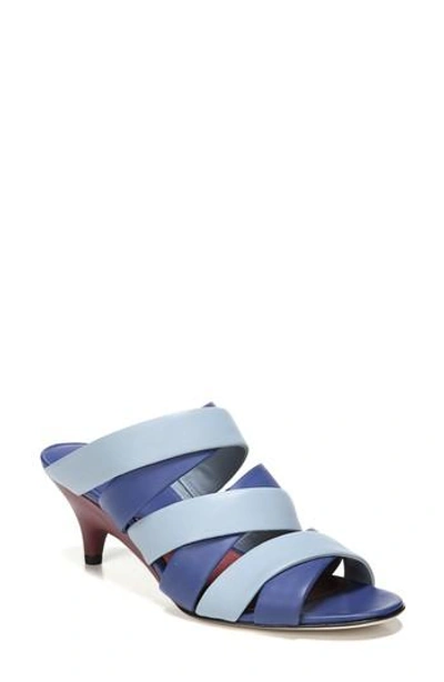 Shop Diane Von Furstenberg Ghanzi Slide Sandal In Blue/ Slate Blue