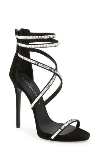 Shop Giuseppe Zanotti Giuseppe For Jennifer Lopez Strappy Sandal In Black