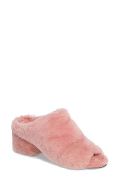 Shop 3.1 Phillip Lim / フィリップ リム Genuine Shearling Cube Mule In Candy Pink