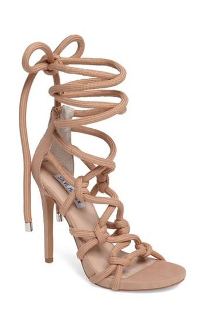 Steve Madden Dream Ankle Tie Sandal In Blush Nubuck | ModeSens