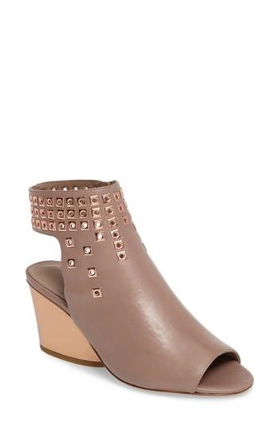 Shop Donald J Pliner Jane Grommet Wedge Sandal In Blush Leather