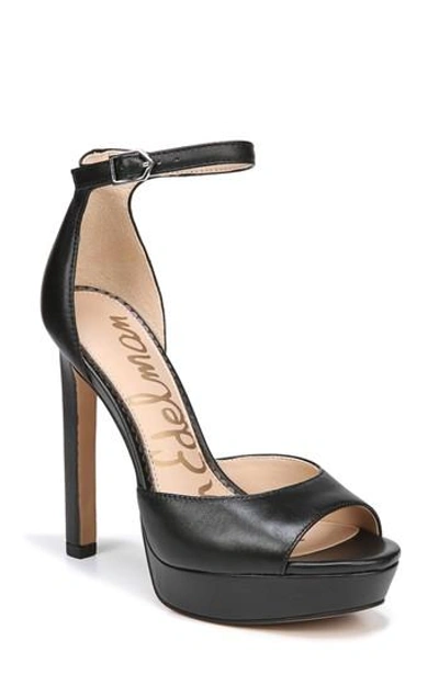 Shop Sam Edelman Wallace Platform Sandal In Black Leather