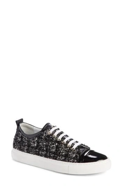 Shop Lanvin Cap Toe Sneaker In Black/ White