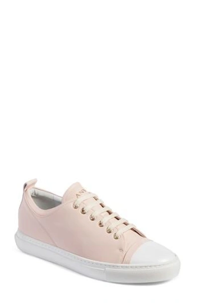 Shop Lanvin Low Top Sneaker In Light Pink/ White