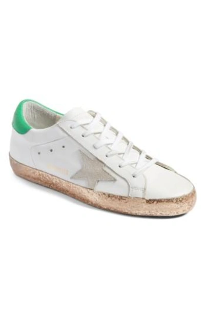 Shop Golden Goose Superstar Low Top Sneaker In White Leather/ Gold