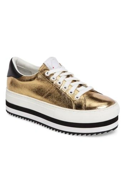 Shop Marc Jacobs Grand Platform Sneaker In Gold
