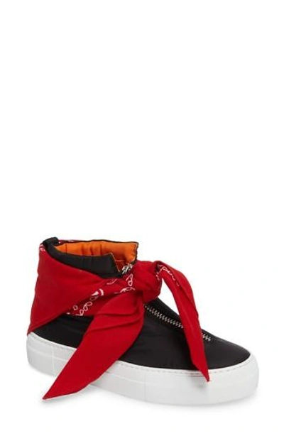 Shop Joshua Sanders Bandana High Top Sneaker In Black