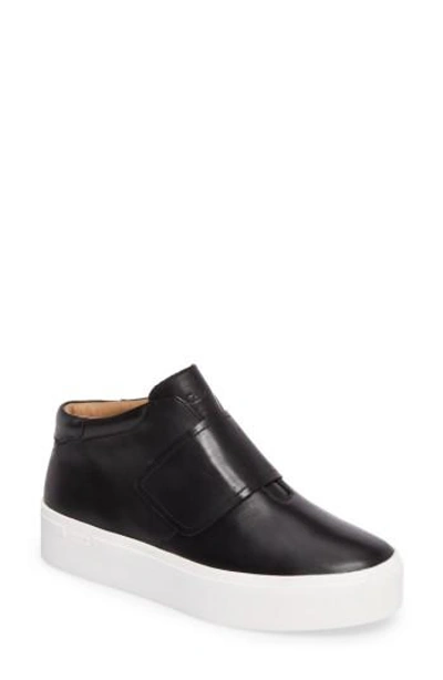 Shop Calvin Klein Jessamine Platform Sneaker In Black Leather