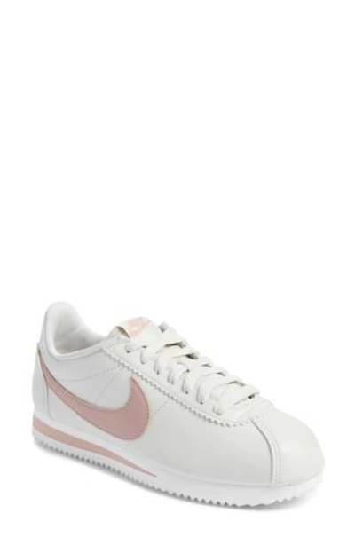 Shop Nike 'classic Cortez' Sneaker In Light Bone/ Pink/ White