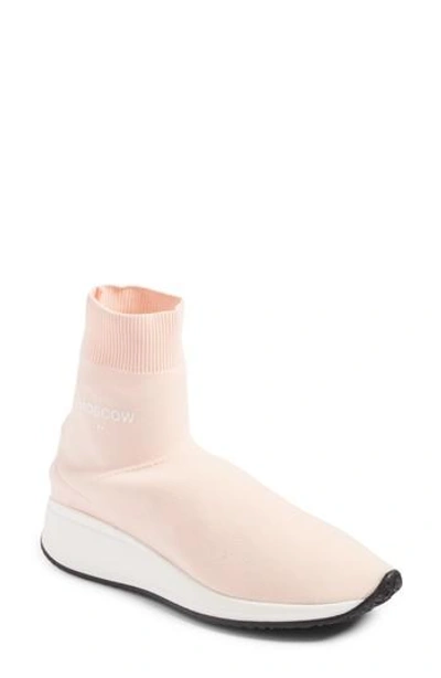 Shop Joshua Sanders Fly To High Top Sock Sneaker In Pink