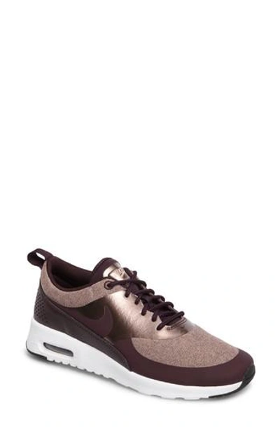 Nike Women's Air Max Thea Knit Casual Sneakers From Finish Line In Port Wine/metallic  Mahoga | ModeSens
