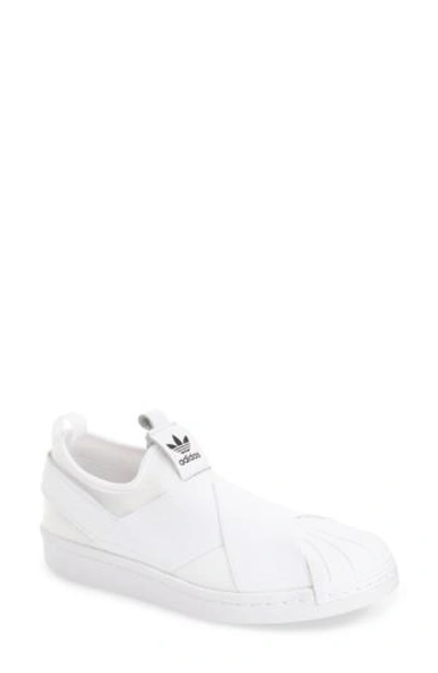 Shop Adidas Originals Superstar Slip-on Sneaker In White/ White