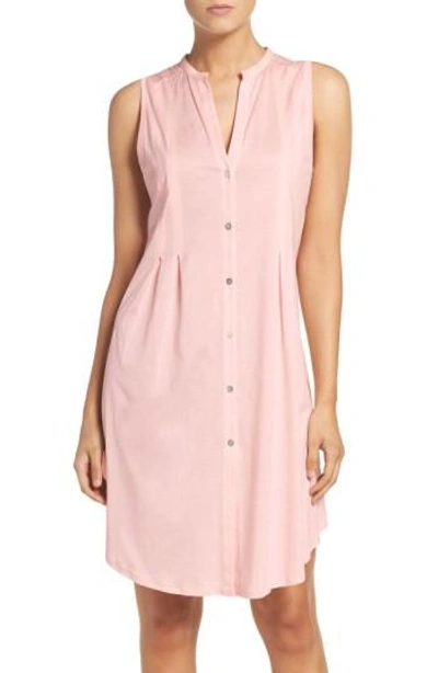 Shop Hanro Jersey Short Nightgown In Tender Rose 310