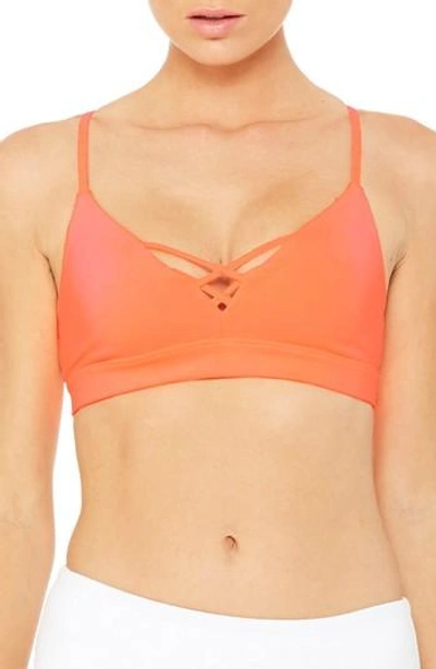 Shop Alo Yoga Interlace Sports Bra In Starburst