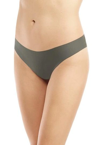 Shop Commando 'butter' Stretch Modal Thong In Rosemary