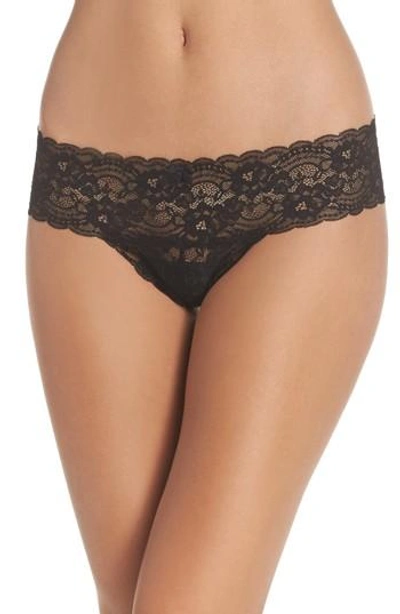 Shop Skarlett Blue 'obsessed' Lace Thong In Black