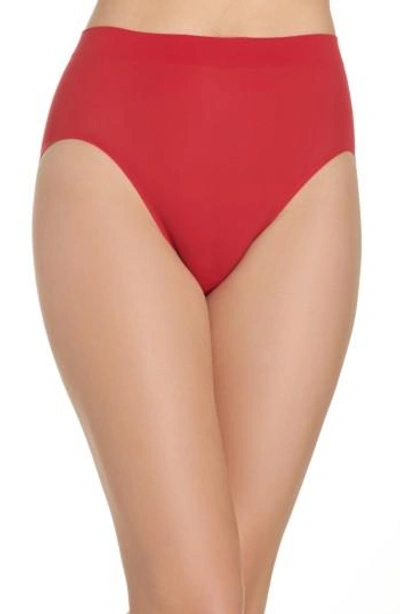 Shop Wacoal 'skinsense' Seamless High Cut Briefs In Tango Red